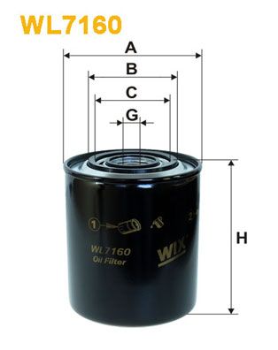 WIX FILTERS alyvos filtras WL7160